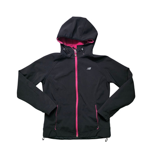 New Balance Windbreaker Jacket Womens S Black Pink Running Lightweight