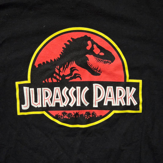 Jurassic Park Logo T-Shirt Men’s L Black Graphic Tee