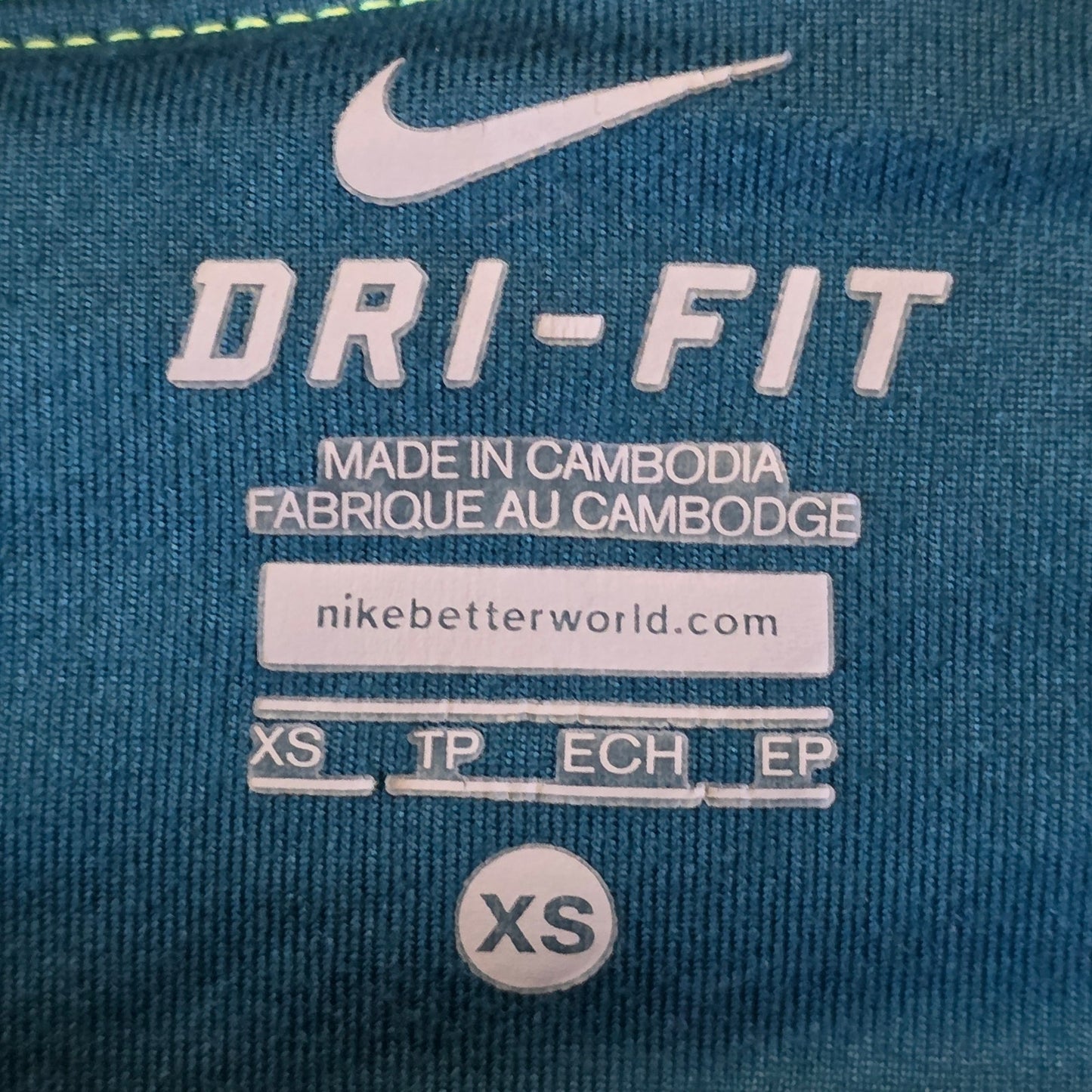 Nike Leggings Women’s XS Green Dri-Fit Running Athletic Pants Pockets