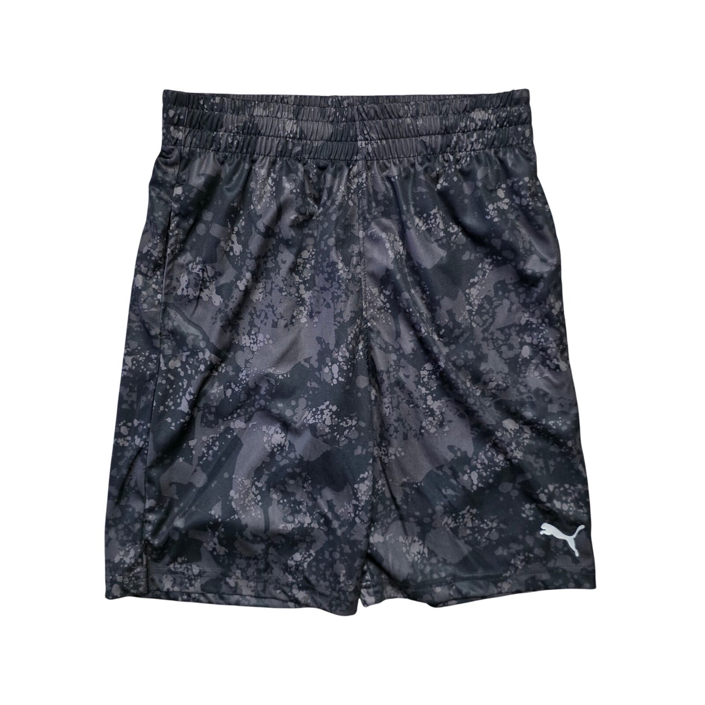 Puma Black Camo Sweat Shorts Boys M (10-12) Elastic Waist Drawstring