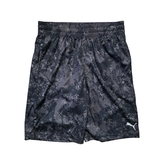 Puma Black Camo Sweat Shorts Boys M (10-12) Elastic Waist Drawstring