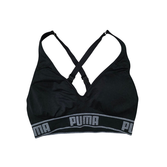 Puma Sports Bra Women’s Small Black Logo Band Crossback