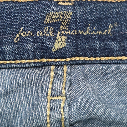 7 For All Mankind Gwenevere Ankle Skinny Jeans Women’s 25 Distressed Stretch
