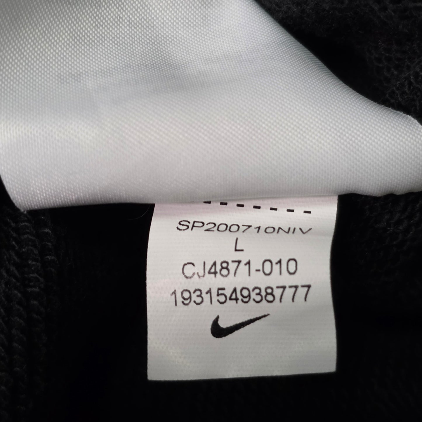 Nike Sportswear Swoosh French Terry Crew Men L Black Cj4871-010