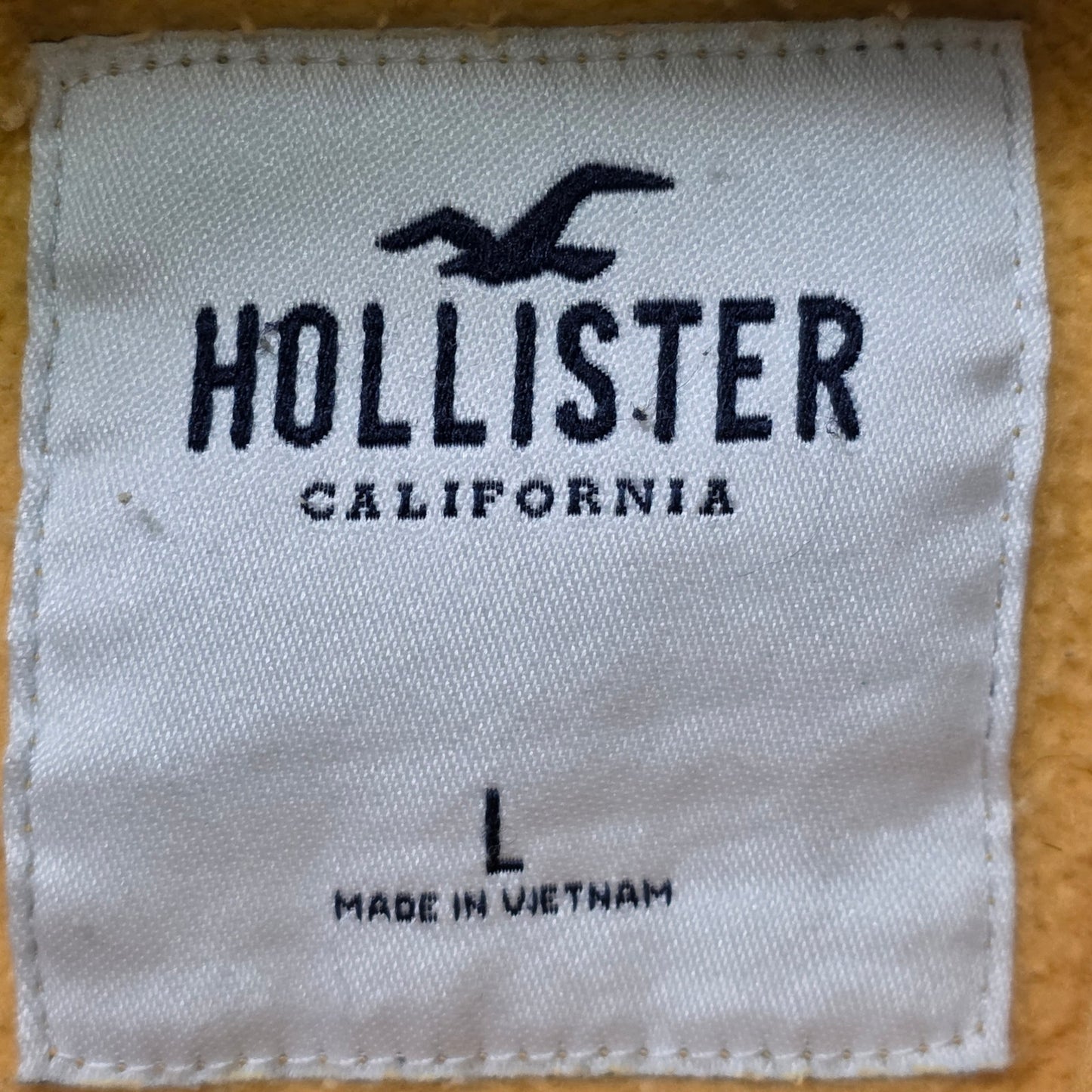 Hollister California Pullover Hoodie Men’s L Yellow