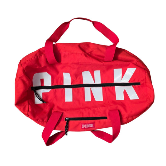 Victoria’s Secret Pink Duffle Bag Women Red Yoga Gym Fitness