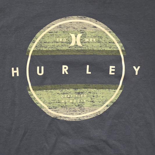 Hurley Logo Graphic Tee Men’s XL Blue Casual Crew Neck