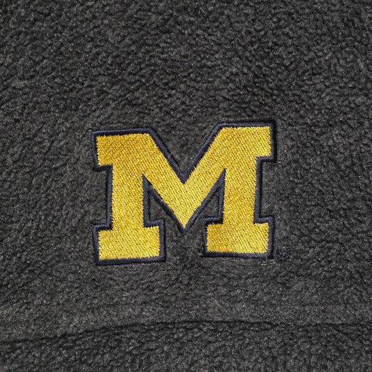 Columbia Michigan Wolverines Fleece Jacket Men’s S Gray Full Zip