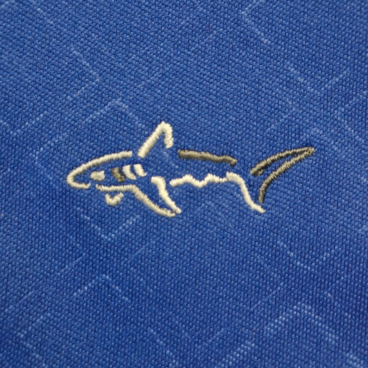 Greg Norman Long Sleeve Golf Shirt Men’s Medium Blue Stretch Performance