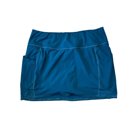 Athleta Women’s Excursion Athletic Mini Skirt Skort M Teal Blue Tennis Pockets