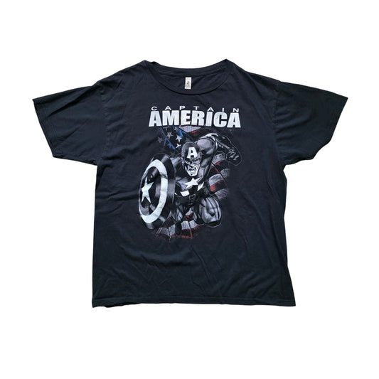 Marvel Captain America Patriot T-Shirt Men’s L Black Graphic