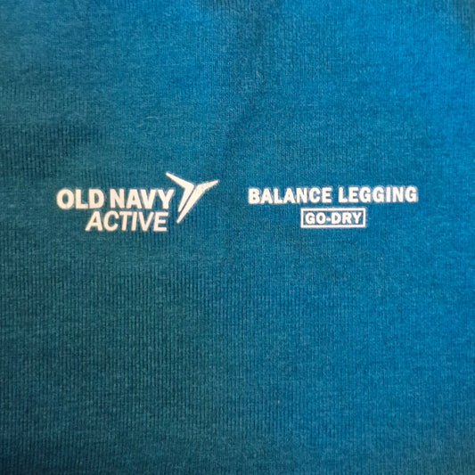 Old Navy Leggings Women’s Small Teal Green Cut-Out Activewear NB Dry Workout