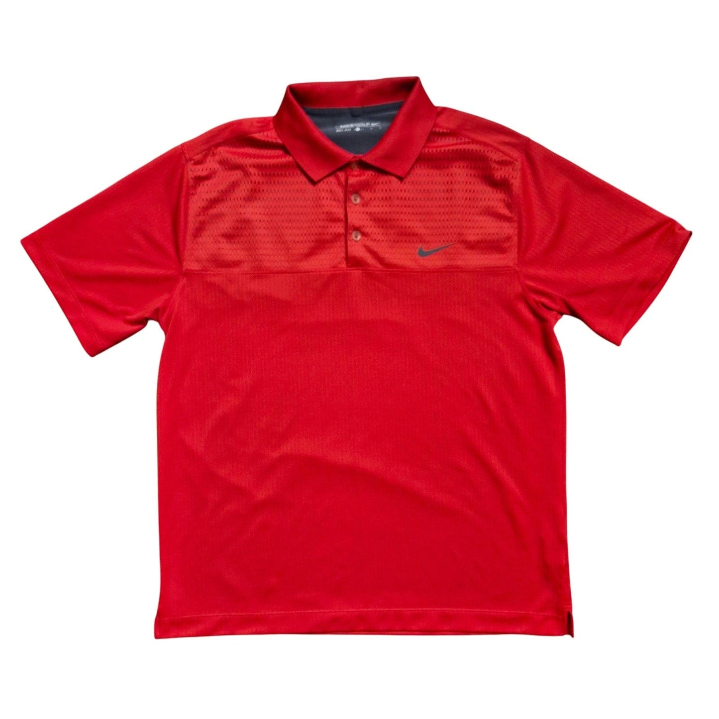 Nike Golf Men’s Polo Shirt Size Large Red/Orange Short Sleeve Casual Dri-Fit