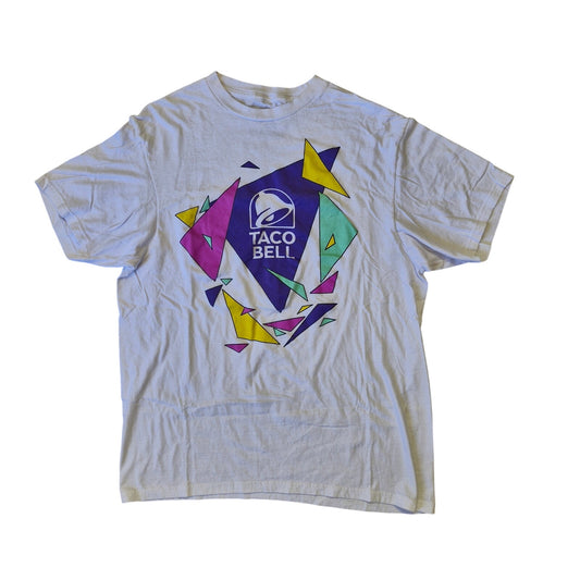 Taco Bell Retro Triangles Graphic T Shirt Mens Large