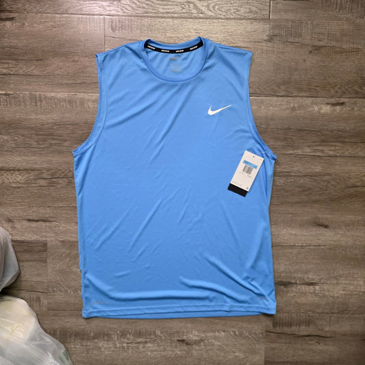 Nike Essential Sleeveless Hydroguard Swim Shirt Men’s Medium Blue UV Protection