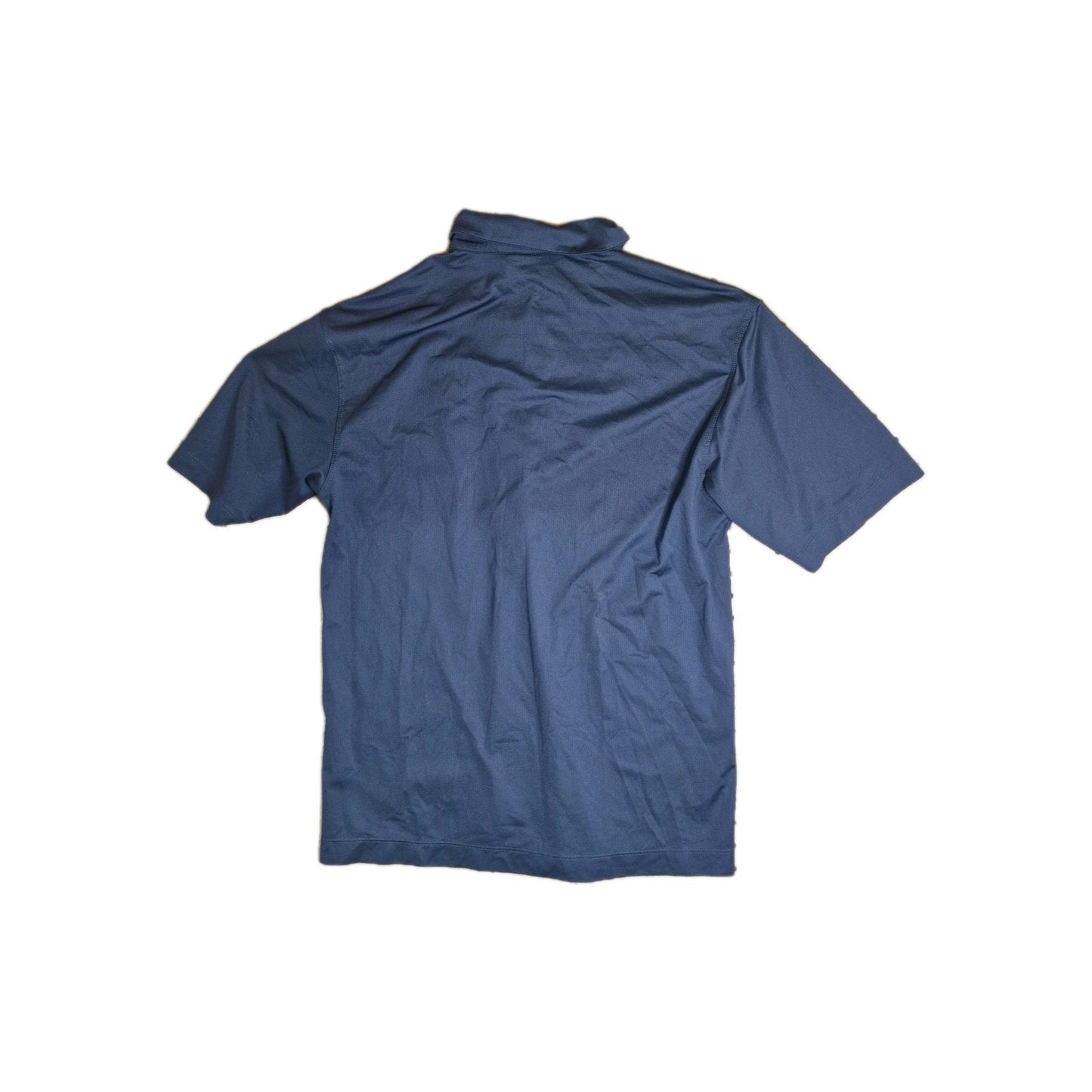 Nike Golf Shirt Men Medium Navy Fit Dry Embroidered Swoosh Y2K