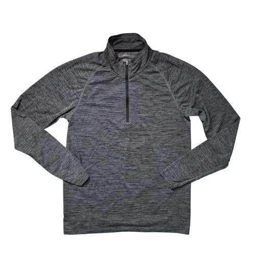 Zella Seamless Quarter Zip Pullover Men’s M Grey Obsidian Melange