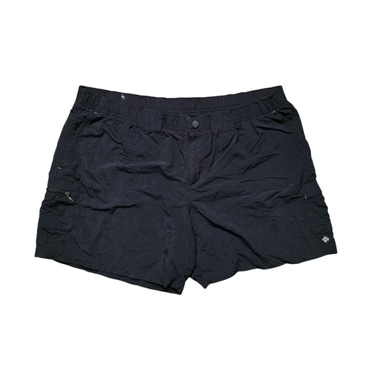 Columbia Hiking Shorts Men L Black Lightweight Nylon