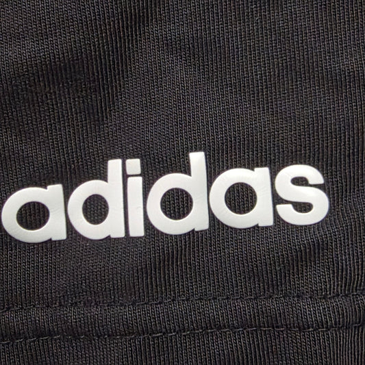Adidas Shorts Men’s L Black Athletic Running Jogging White Striped Logo