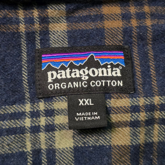 Patagonia Fjord Flannel Shirt Men’s XXL Natural Organic Cotton Midweight