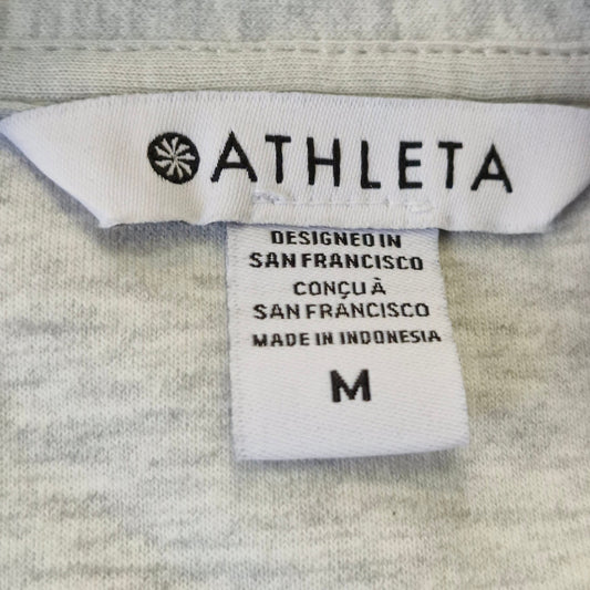 Athleta Retroterry Wrap Sweatshirt Gray Womens Medium