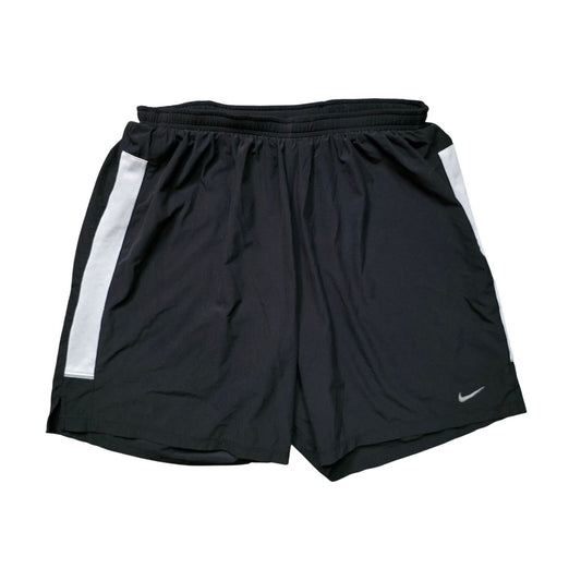 Nike 2-in-1 Running Shorts Men’s L Black / White Lined Stretch