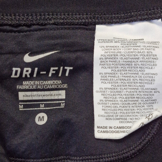 Nike Dri-Fit Women’s Running Pants Black Size Medium Zip Pocket & Drawstring