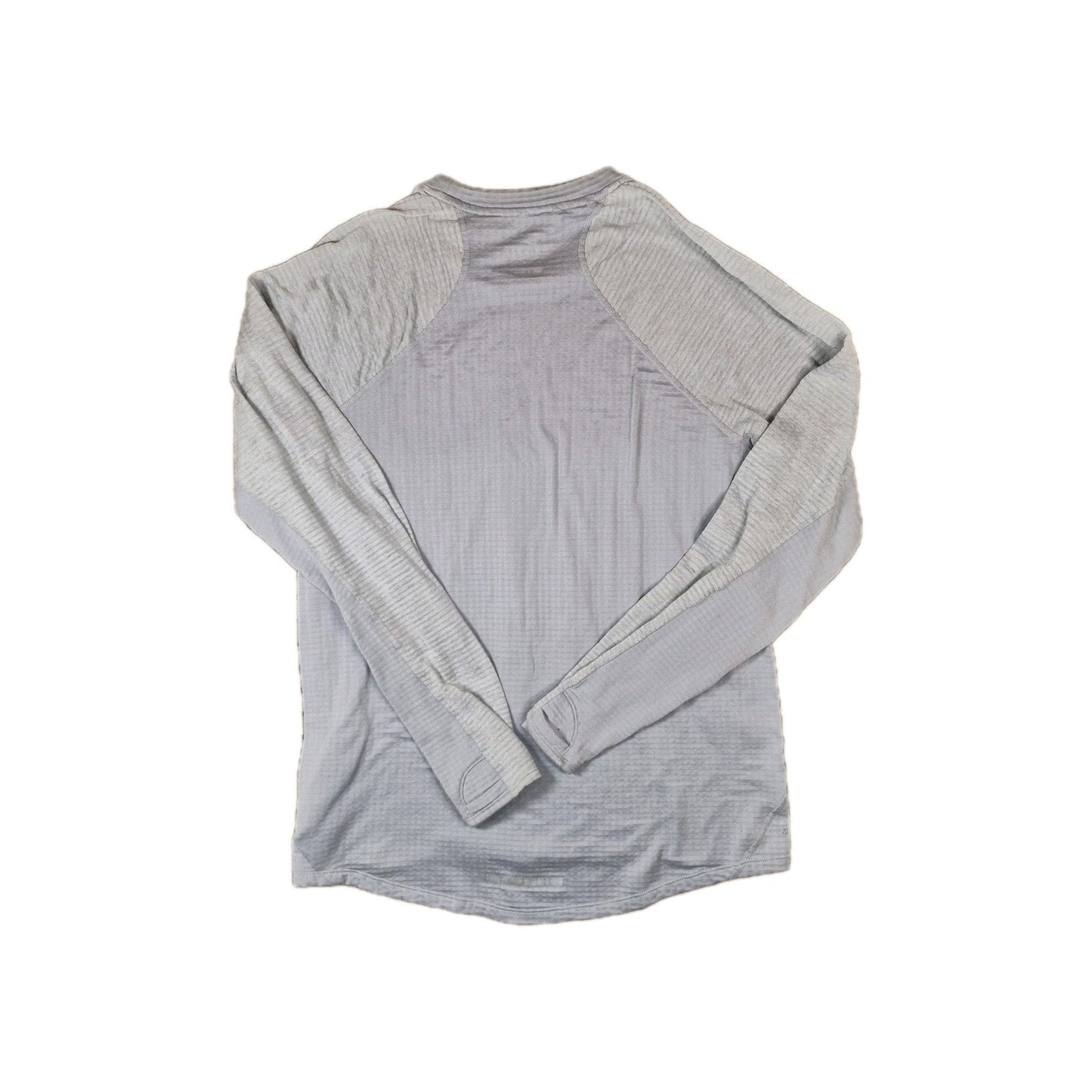 Nike Running Shirt Men’s Medium Gray Long Sleeve Dri-Fit Waffle Knit Pullover