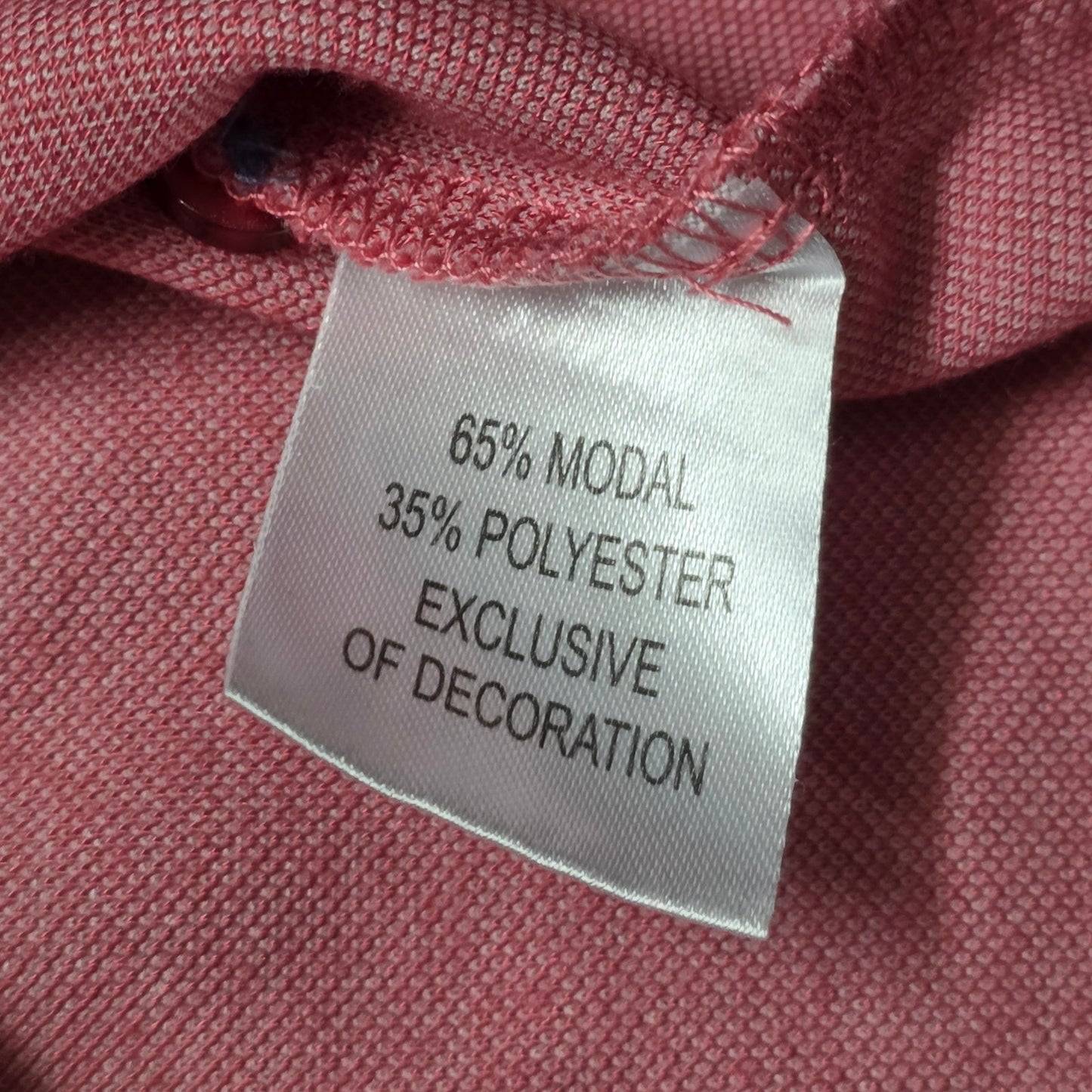 TailorByrd Performance Polo Shirt Men’s Medium Pink Modal Blend Stretch Tee