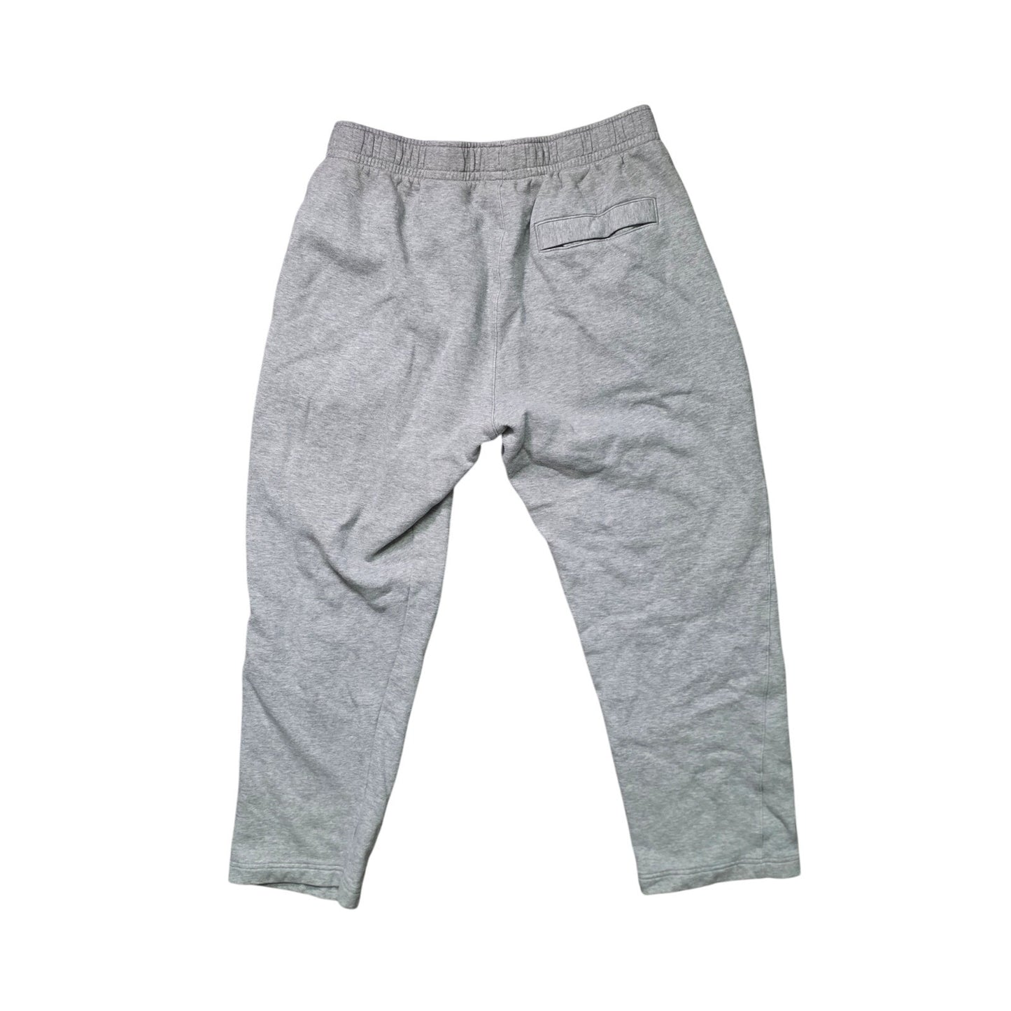 Nike Embroidered Swoosh Spell-Out Sweatpants Men L Gray