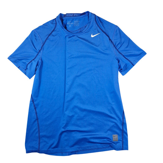 Nike Pro Combat Fitted Shirt Men’s Medium Navy Blue Dri-Fit Short Sleeve Tee