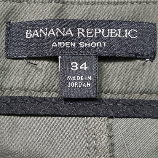 Banana Republic Aiden Chino Shorts Men’s 34 Green Cotton NWT