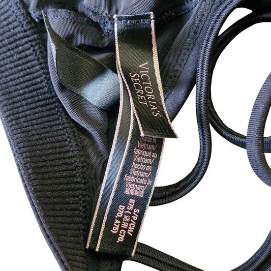 Victoria’s Secret Black Sports Bra Women’s Size S Triple Strap Crossback