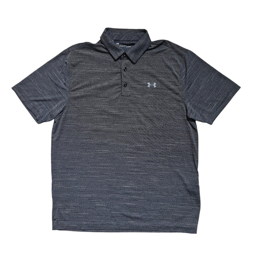 Under Armour The Performance Polo HeatGear Gray Golf Polo Mens Loose Large