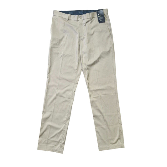 Nike Dri-Fit Golf Pants Men’s 34x34 Beige Khaki Stretch Performance Trousers