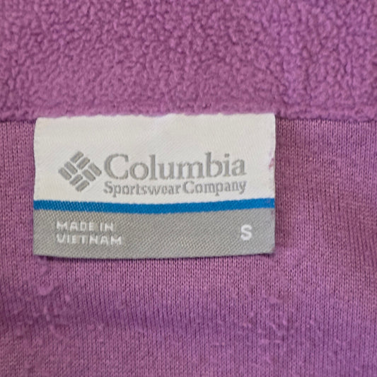 Columbia Fleece Pullover Women’s Small Purple Pink 1/4 Zip Active