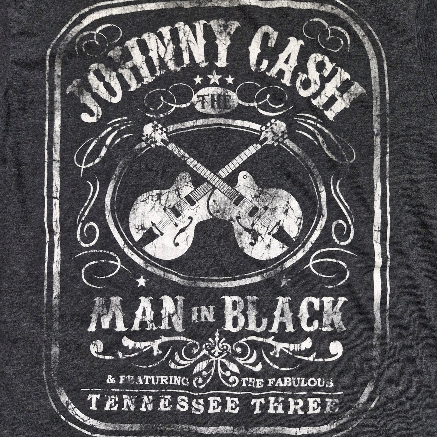Johnny Cash “Man In Black” Tennessee Three T-Shirt Men’s Medium Black Graphic Tee