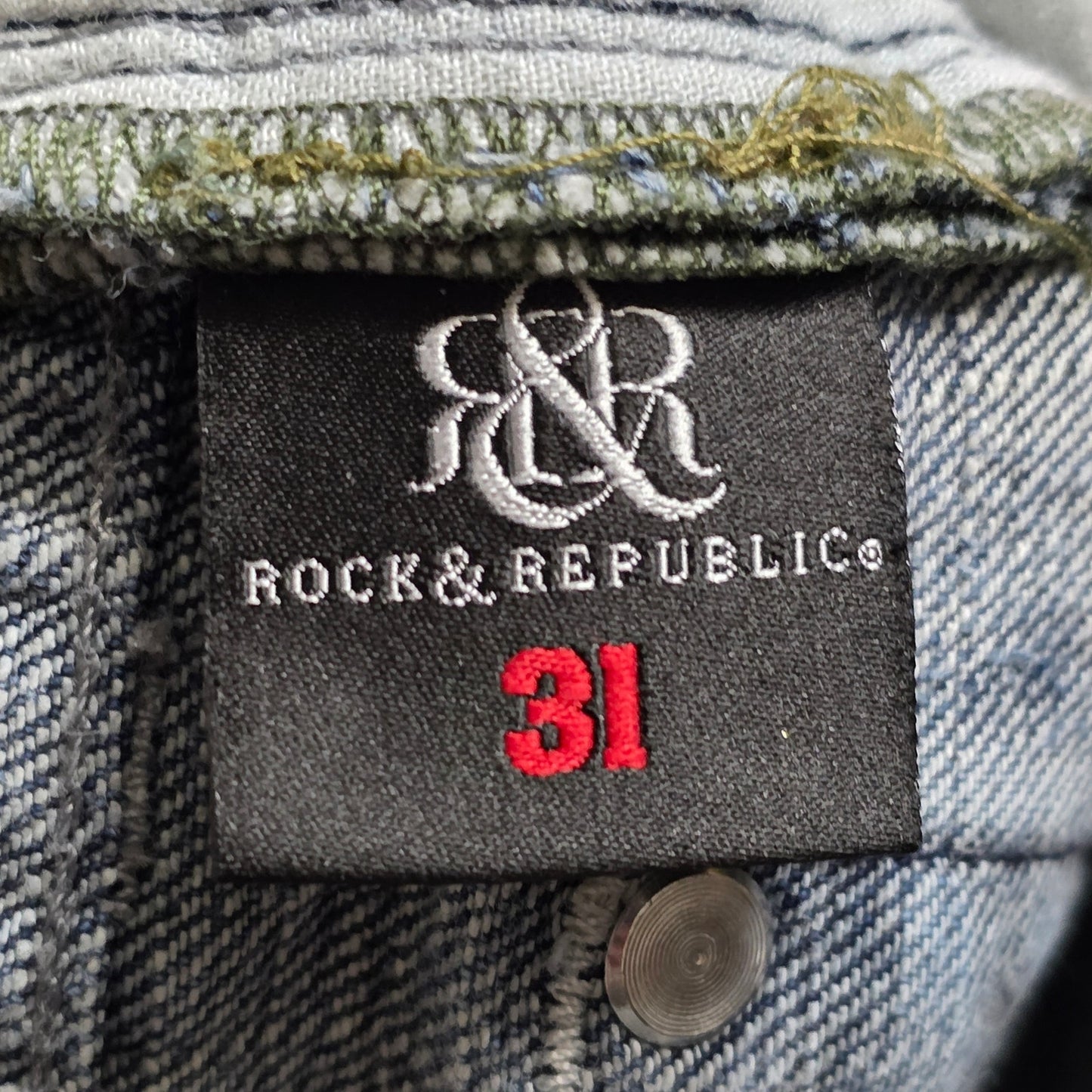 Rock & Republic Men’s Jeans Size 31 Blue Denim Button Fly