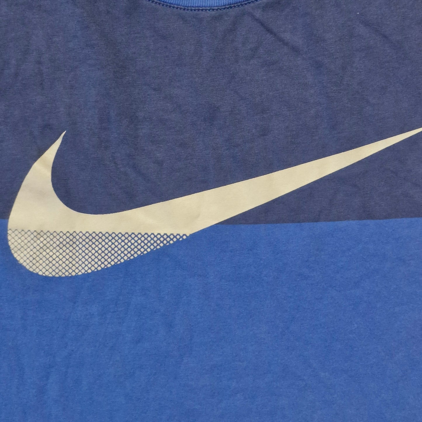 Nike Shirt Mens Large Blue Dri‑FIT Athletic Tee Lightweight Swoosh Logo Running