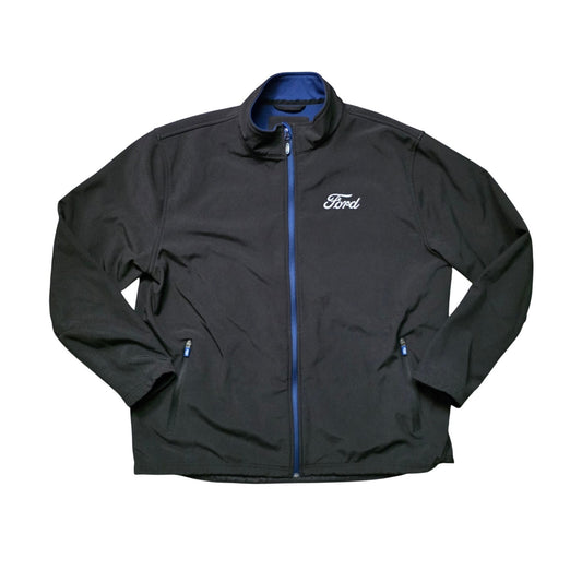 Ford Sporty Bomber Jacket Softshell Water Resistant Men XL Blue/Black
