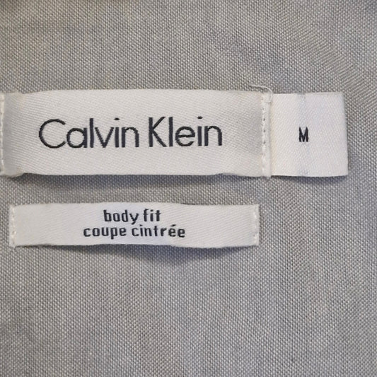 Calvin Klein Body Fit Cotton Roll-Up Shirt Men’s Medium Blue
