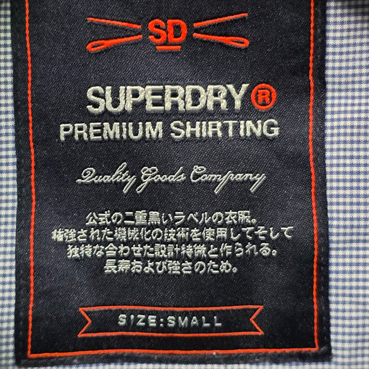 Superdry Button Down Shirt Men S Blue Long Sleeve