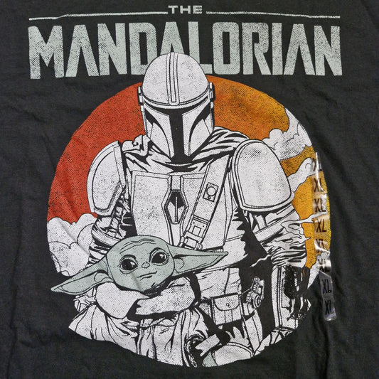 Star Wars The Mndalorian Black Short Sleeve Graphic Tee XL