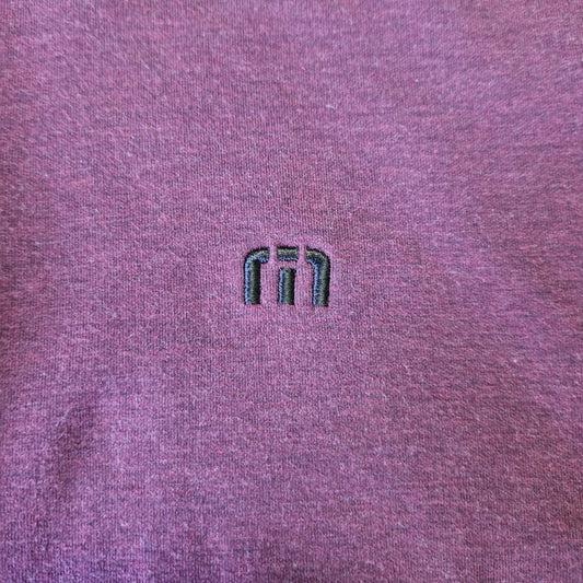 TravisMathew 1/4 Zip Pullover Sweater Men’s Medium Purple Golf Long Sleeve