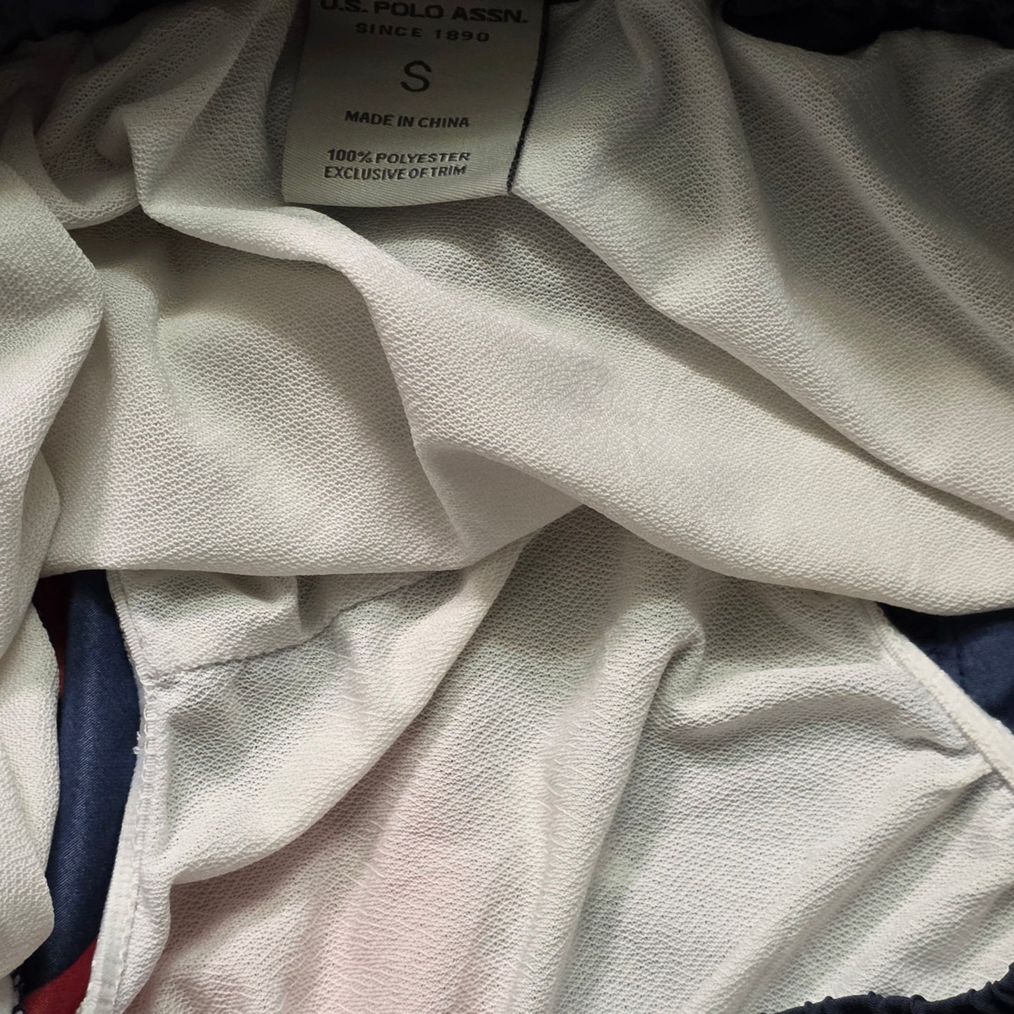 US Polo Assn Board Swim Shorts Men S Red White Blue Flag Stars USA
