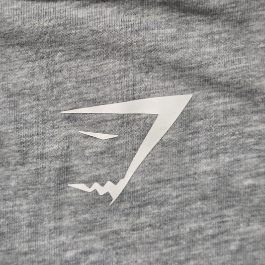 Gymshark Power T-Shirt Men M Light Gray Oversized Core Marl