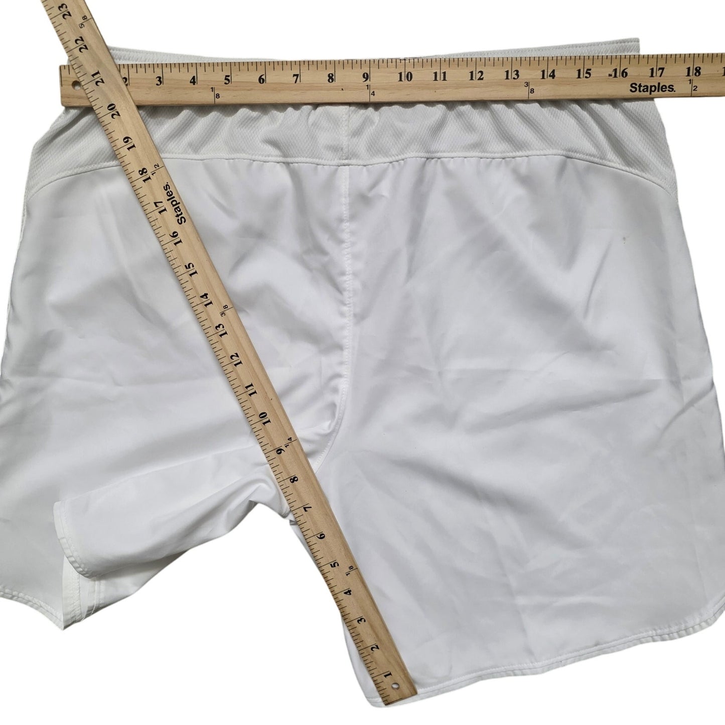 Nike Dri-Fit Shorts Women L White Elastic Waist Athletic