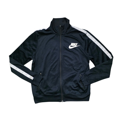 Nike Red Label Logo Zippered Y2k Warm-Up Jacket Men’s L Black Active Track