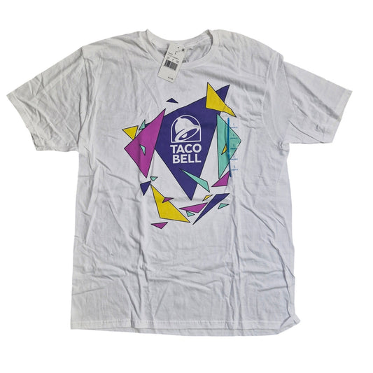 Taco Bell Tshirt Adult Size L Retro 90s White New with Tags
