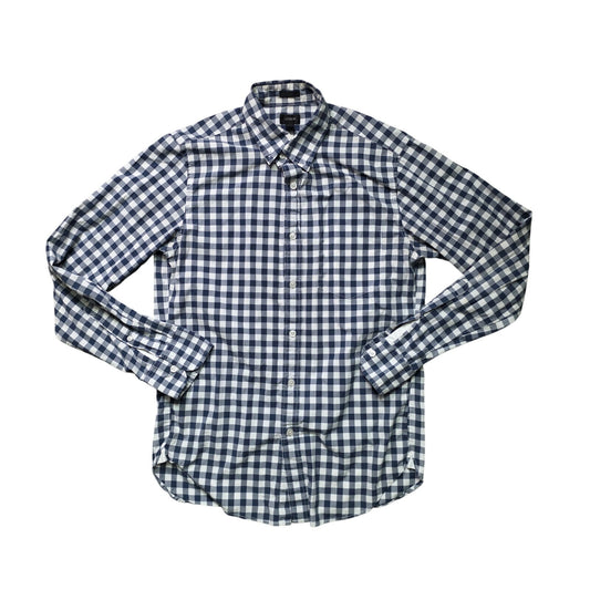 J. Crew Slim Fit Button-Down Shirt Men’s Small Blue Gingham Check